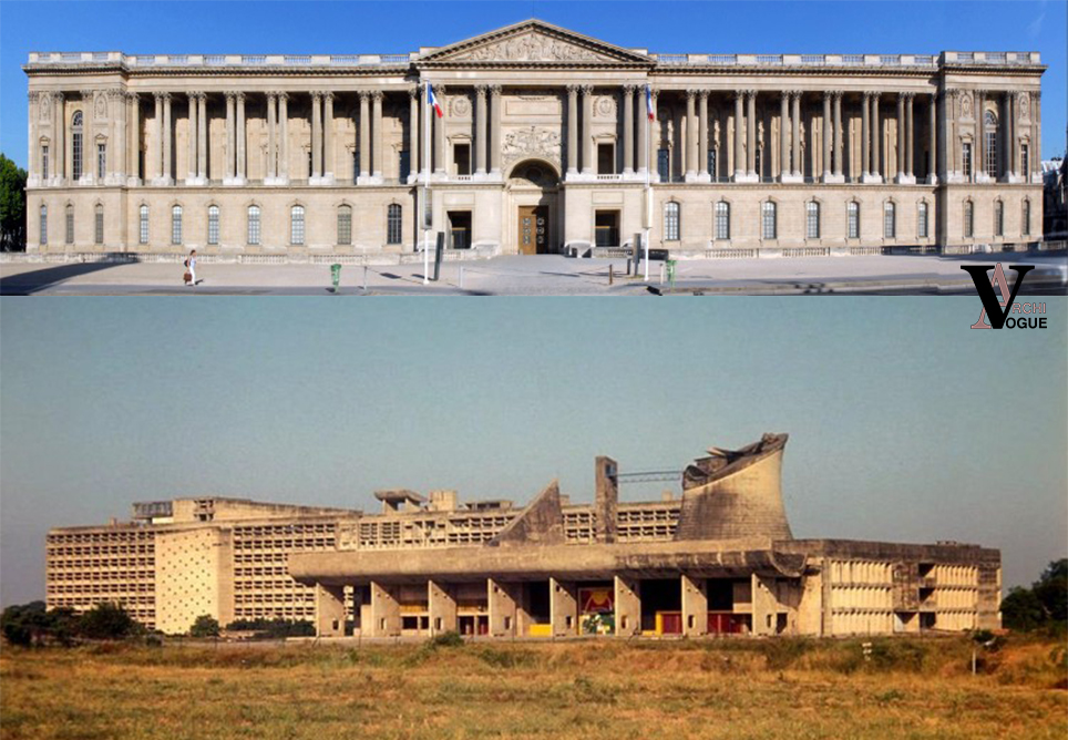 CRITICAL REVIEW | Charles Perrault’s Louvre Museum Eastern Façade & Le Corbusier’s Assembly Building in Chandigarh India.